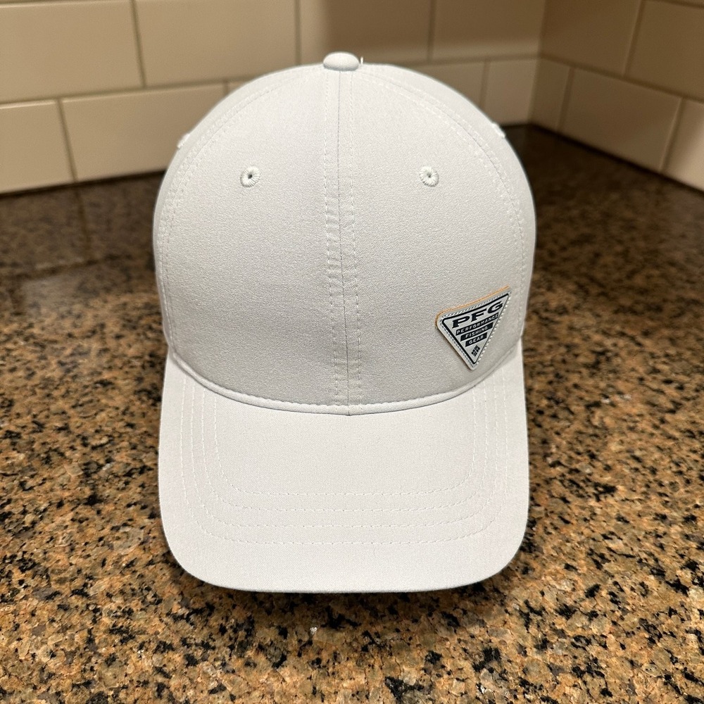 Columbia PFG Baseball Hat Womens O/S Adjustable Gray Omni-Wick Ponytail Cap